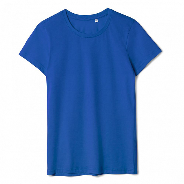 Футболка женская T-bolka Lady, ярко-синяя с логотипом  заказать по выгодной цене в кибермаркете AvroraStore