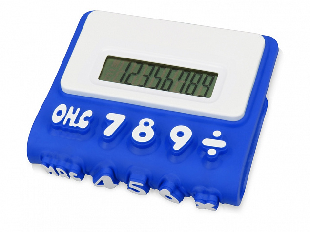 Калькулятор Splitz, ярко-синий с логотипом  заказать по выгодной цене в кибермаркете AvroraStore