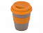 Стакан с силиконовой крышкой Café, оранжевый с логотипом  заказать по выгодной цене в кибермаркете AvroraStore
