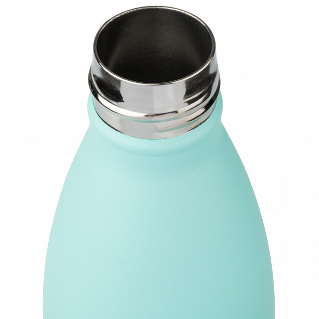Термобутылка вакуумная герметичная, Fresco, 500 ml, аква с логотипом  заказать по выгодной цене в кибермаркете AvroraStore