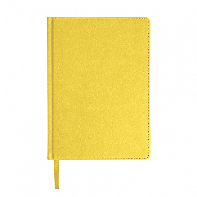 Ежедневник недатированный Bliss, А5,  желтый, белый блок, без обреза с логотипом  заказать по выгодной цене в кибермаркете AvroraStore