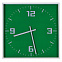 Часы настенные "КВАДРАТ"; зеленый, 30*30 см; пластик; без элементов питания с логотипом  заказать по выгодной цене в кибермаркете AvroraStore