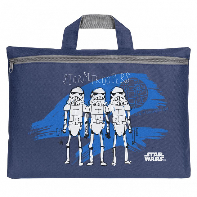 Сумка-папка Stormtroopers, темно-синяя с логотипом  заказать по выгодной цене в кибермаркете AvroraStore