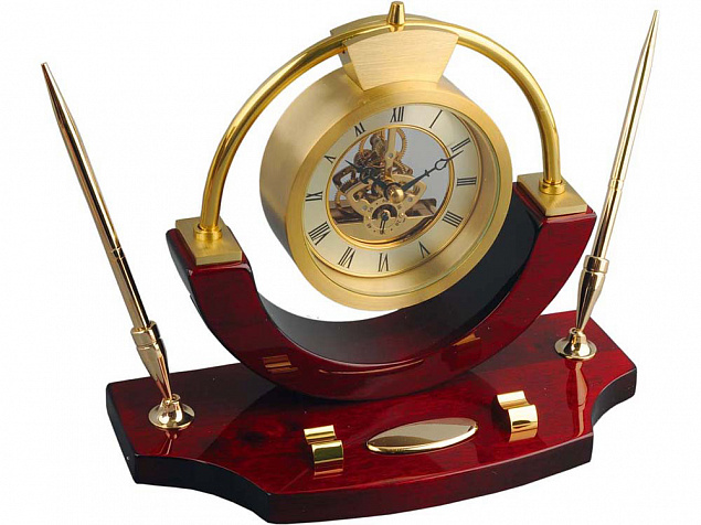 Часы настольные «Люксембург» с логотипом  заказать по выгодной цене в кибермаркете AvroraStore