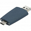 Флешка Pebble universal, USB 3.0, серо-синяя, 32 Гб с логотипом  заказать по выгодной цене в кибермаркете AvroraStore