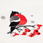 Набор текстиля Wintertainment, со снегирями с логотипом  заказать по выгодной цене в кибермаркете AvroraStore
