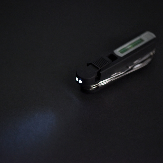Нож многофункциональный "УРОВЕНЬ"  (11 функций),  фонарь (2 LED)  в подарочной упаковке с логотипом  заказать по выгодной цене в кибермаркете AvroraStore