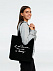 Холщовая сумка «Я не идеальна», черная с логотипом  заказать по выгодной цене в кибермаркете AvroraStore