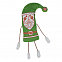 Новогодний колпачок Забавный Дед мороз текстиль(зеленый)(упаковка для конфет) с логотипом  заказать по выгодной цене в кибермаркете AvroraStore
