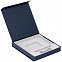 Коробка Memoria под ежедневник, аккумулятор и ручку, синяя с логотипом  заказать по выгодной цене в кибермаркете AvroraStore