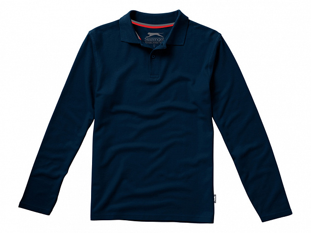 Рубашка поло "Point" мужская с длинным рукавом с логотипом  заказать по выгодной цене в кибермаркете AvroraStore