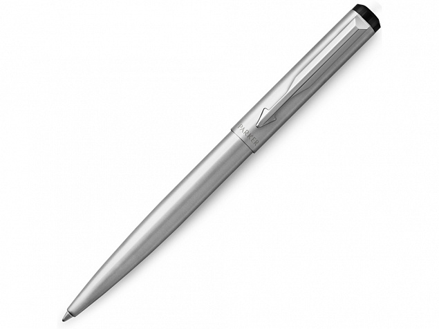 Ручка шариковая Parker Vector Standard T01 Stainless Steel CT с логотипом  заказать по выгодной цене в кибермаркете AvroraStore