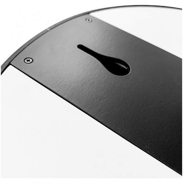 Часы настенные Lander, белые с черным с логотипом  заказать по выгодной цене в кибермаркете AvroraStore