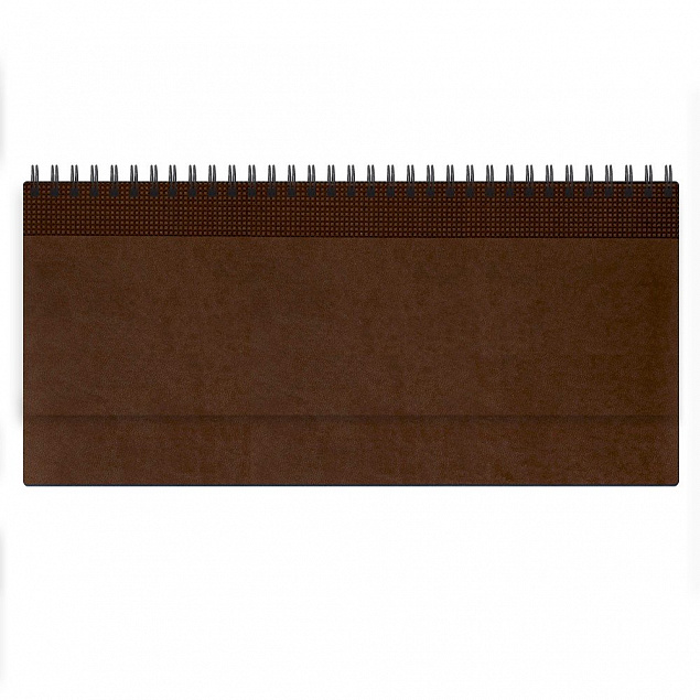 Недатированный планинг VELVET 794U(5496) 298x140 мм коричневый (ITALY), календарь до 2019 г. с логотипом  заказать по выгодной цене в кибермаркете AvroraStore