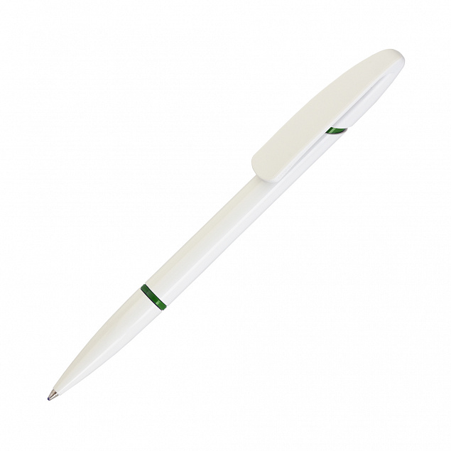 Ручка шариковая NOVA R, белый/темно-зеленый# с логотипом  заказать по выгодной цене в кибермаркете AvroraStore