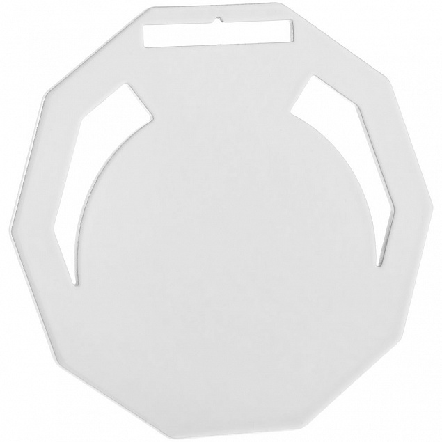 Медаль Steel Deca, белая с логотипом  заказать по выгодной цене в кибермаркете AvroraStore