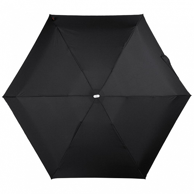 Складной зонт Alu Drop S, 5 сложений, механический, черный с логотипом  заказать по выгодной цене в кибермаркете AvroraStore