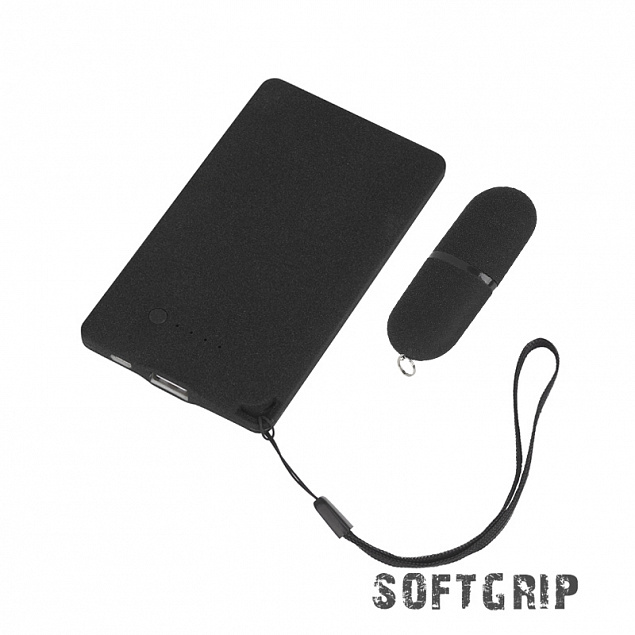 Подарочный набор "Камень" с покрытием soft grip на 3 предмета, черный с логотипом  заказать по выгодной цене в кибермаркете AvroraStore
