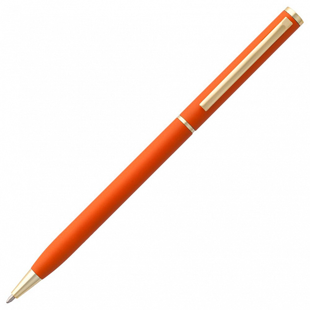 Ручка шариковая Hotel Gold, ver.2, оранжевая с логотипом  заказать по выгодной цене в кибермаркете AvroraStore