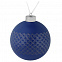 Елочный шар Queen, 10 см, синий с логотипом  заказать по выгодной цене в кибермаркете AvroraStore