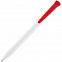 Ручка шариковая Favorite, белая с красным с логотипом  заказать по выгодной цене в кибермаркете AvroraStore