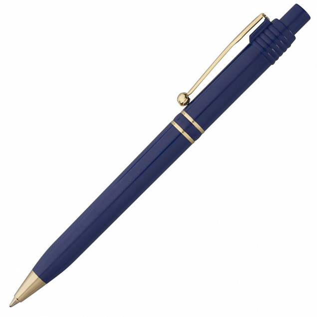 Ручка шариковая Raja Gold, синяя с логотипом  заказать по выгодной цене в кибермаркете AvroraStore
