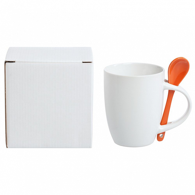 Коробка для кружки Small, белая с логотипом  заказать по выгодной цене в кибермаркете AvroraStore