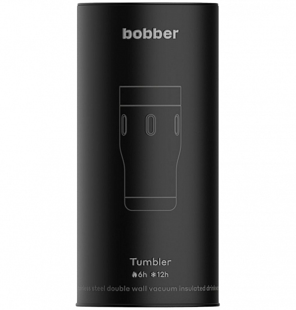Термостакан Tumbler 350, вакуумный, черный с логотипом  заказать по выгодной цене в кибермаркете AvroraStore