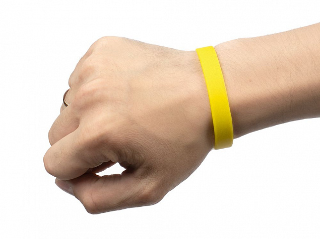 Силиконовый браслет Valley, желтый с логотипом  заказать по выгодной цене в кибермаркете AvroraStore