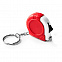 Рулетка- брелок 1 м TRESNA, Красный с логотипом  заказать по выгодной цене в кибермаркете AvroraStore