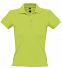 Рубашка поло женская PEOPLE 210, зеленое яблоко с логотипом  заказать по выгодной цене в кибермаркете AvroraStore