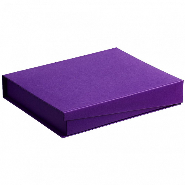 Коробка Duo под ежедневник и ручку, фиолетовая с логотипом  заказать по выгодной цене в кибермаркете AvroraStore
