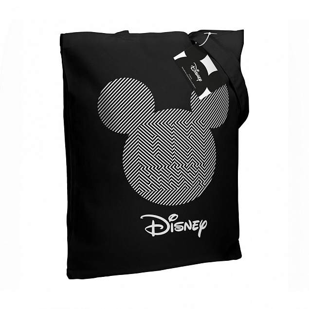 Холщовая сумка «Микки Маус. Oh, Boy», черная с логотипом  заказать по выгодной цене в кибермаркете AvroraStore