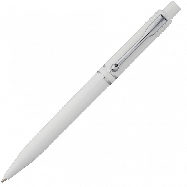 Ручка шариковая Raja, белая с логотипом  заказать по выгодной цене в кибермаркете AvroraStore