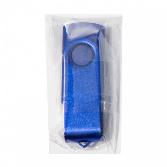 USB flash-карта DOT (8Гб), синий, 5,8х2х1,1см, пластик, металл с логотипом  заказать по выгодной цене в кибермаркете AvroraStore