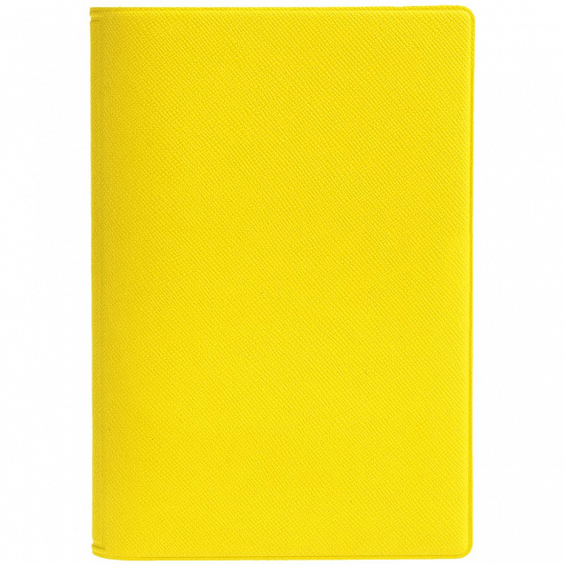 Обложка для паспорта Devon, желтая с логотипом  заказать по выгодной цене в кибермаркете AvroraStore