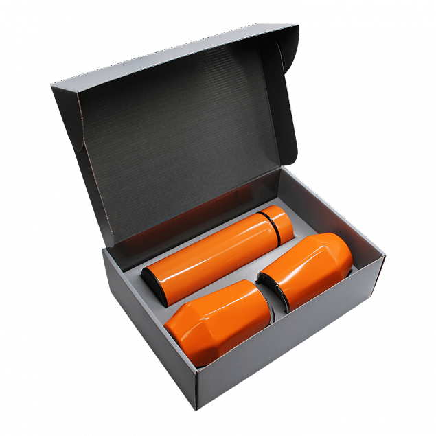 Набор Hot Box E2 grey (оранжевый) с логотипом  заказать по выгодной цене в кибермаркете AvroraStore