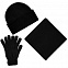 Перчатки Urban Flow, черные с логотипом  заказать по выгодной цене в кибермаркете AvroraStore