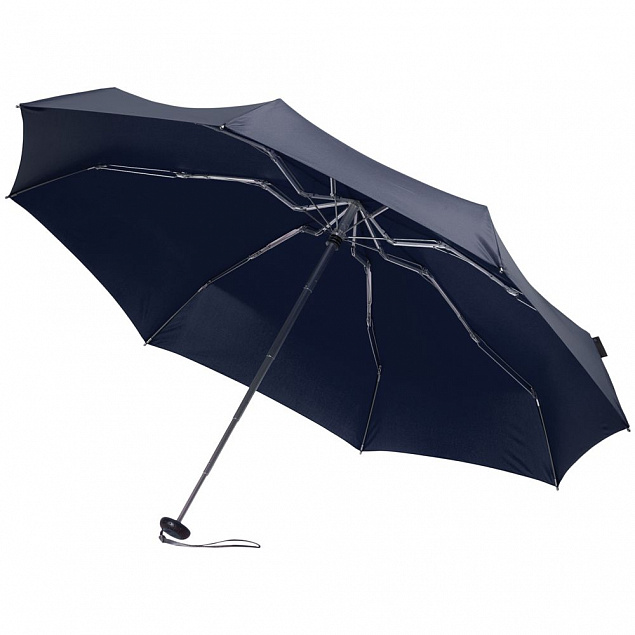 Зонт складной 811 X1, черный с логотипом  заказать по выгодной цене в кибермаркете AvroraStore