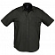 Рубашка мужская с коротким рукавом BRISBANE, черная с логотипом  заказать по выгодной цене в кибермаркете AvroraStore