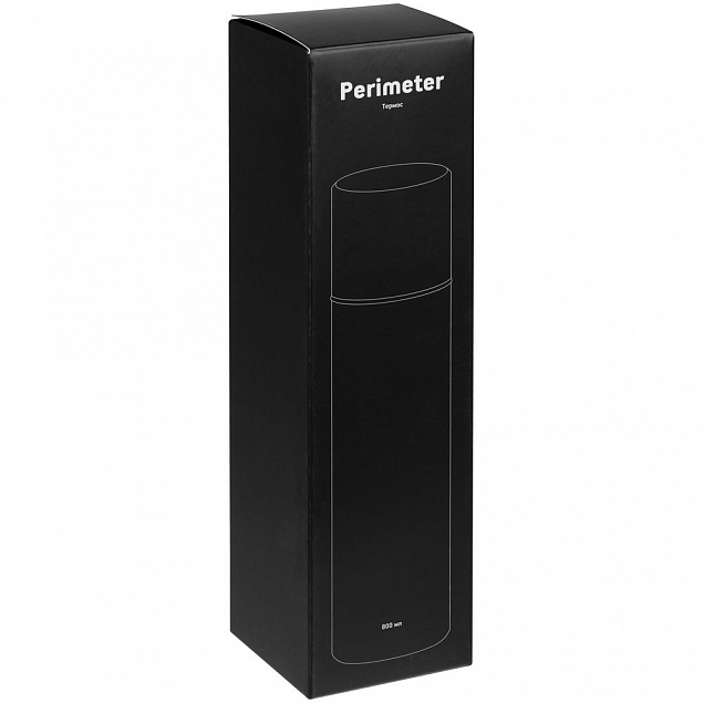 Термос Perimeter, черный с логотипом  заказать по выгодной цене в кибермаркете AvroraStore