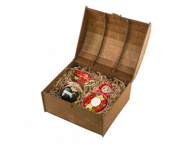 Подарочный набор: чайная пара, варенье из сосновых шишек с логотипом  заказать по выгодной цене в кибермаркете AvroraStore