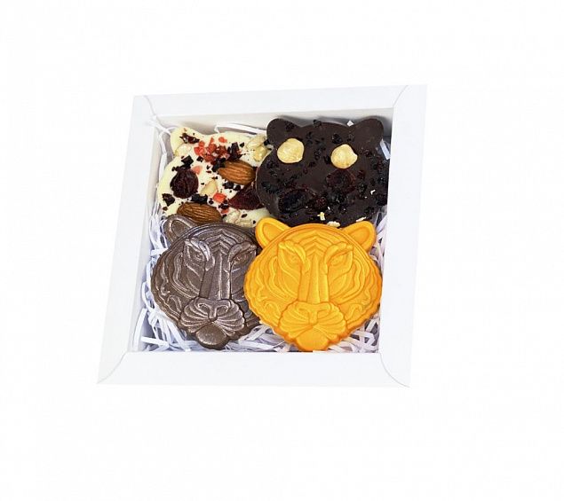 Набор шоколадных медиантов «Тигры» с логотипом  заказать по выгодной цене в кибермаркете AvroraStore