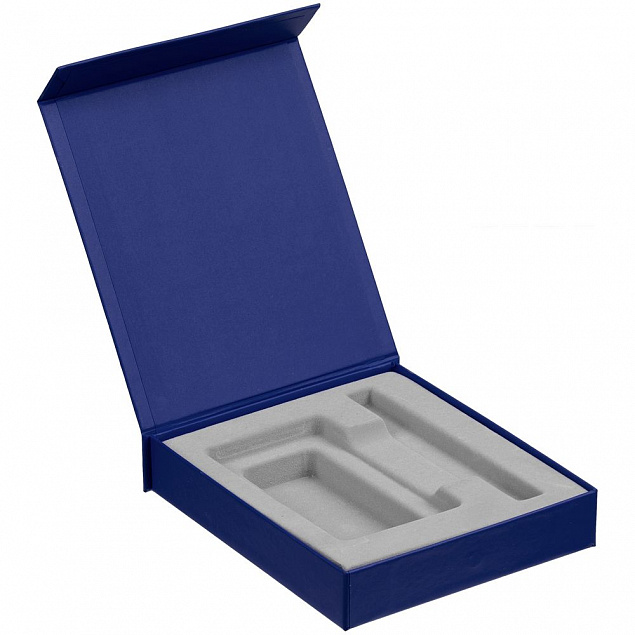 Коробка Latern для аккумулятора 5000 мАч и ручки, синяя с логотипом  заказать по выгодной цене в кибермаркете AvroraStore