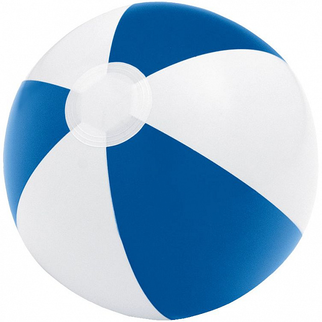 Надувной пляжный мяч Cruise, синий с белым с логотипом  заказать по выгодной цене в кибермаркете AvroraStore