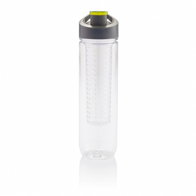 Бутылка для воды Tritan с контейнером для фруктов, 800 мл, зеленый с логотипом  заказать по выгодной цене в кибермаркете AvroraStore