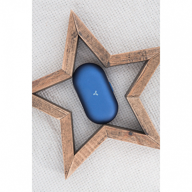 Беспроводные наушники Accesstyle Denim TWS Blue, синие с логотипом  заказать по выгодной цене в кибермаркете AvroraStore