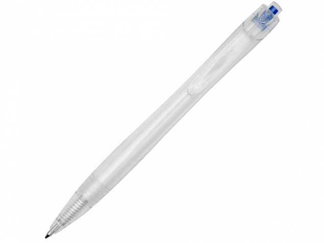 Шариковая ручка Honua из переработанного ПЭТ, прозрачный/ярко-синий с логотипом  заказать по выгодной цене в кибермаркете AvroraStore
