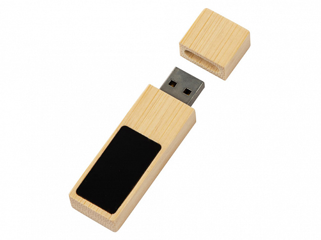 USB 2.0- флешка на 32 Гб c подсветкой логотипа «Bamboo LED» с логотипом  заказать по выгодной цене в кибермаркете AvroraStore