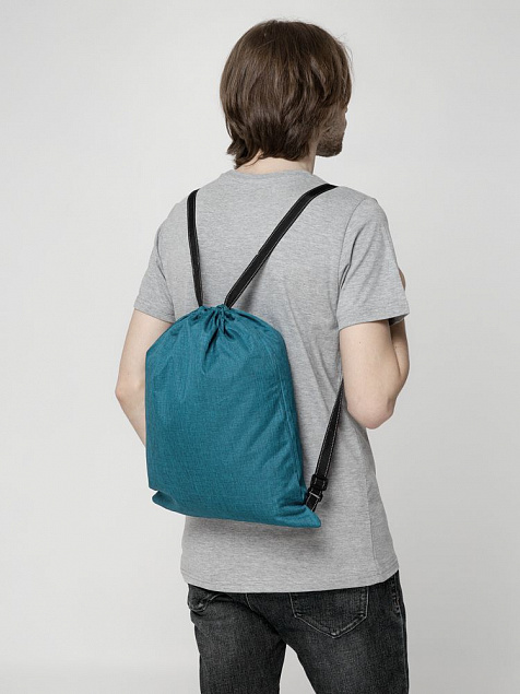 Рюкзак-мешок Melango, темно-синий с логотипом  заказать по выгодной цене в кибермаркете AvroraStore